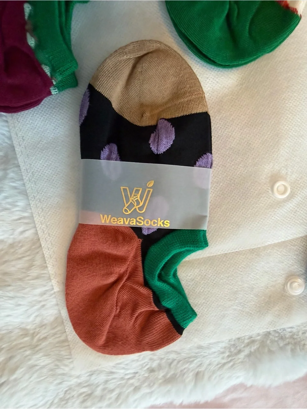 NWT Women’s No-Show Sock Set of 5 Multicolor Patterned Pack by Weava Socks